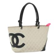 Pre-owned Leather chanel-bags Chanel Vintage , White , Dames