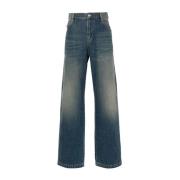 Blauwe Gewassen Denim Jeans Isabel Marant , Blue , Heren