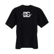 Katoenen Logo T-Shirt Dolce & Gabbana , Black , Heren
