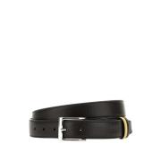 Zwarte Leren Riem met Gehamerd Effect Hogan , Black , Heren