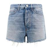 Denim Shorts met Metalen Knopen 3X1 , Blue , Dames