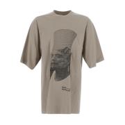 Jumbo Katoenen T-Shirt Rick Owens , Gray , Heren