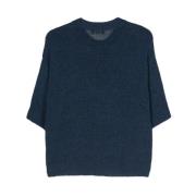 Blauwe Sweaters voor Heren Roberto Collina , Blue , Dames