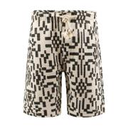 Bermuda Shorts met Geometrische Print Isabel Marant , Black , Heren