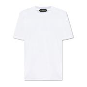 T-shirt met logo Tom Ford , White , Heren