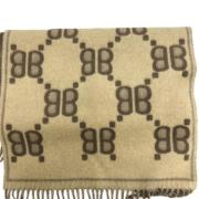 Pre-owned Wool scarves Balenciaga Vintage , Beige , Dames