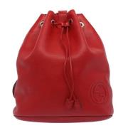 Pre-owned Leather backpacks Gucci Vintage , Red , Dames