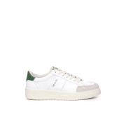 Witte Leren Sneakers met Contrastkleurige Band Saint Sneakers , White ...