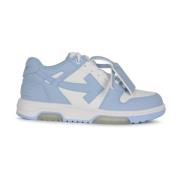 Witte Leren Sneakers Off White , Blue , Dames