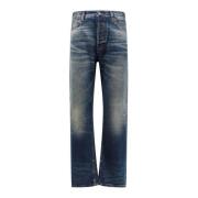 Vintage Katoenen Jeans met Logo Patch Haikure , Blue , Heren