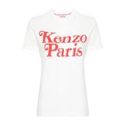 Witte T-shirts en Polos met Kenzo Paris Print Kenzo , White , Dames