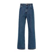 Relaxed Stonewashed Wide-leg Jeans A.p.c. , Blue , Heren