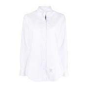 Witte Button-Down Oxford Overhemd Thom Browne , White , Dames