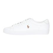 Luxe Leren Sneakers Ralph Lauren , White , Heren