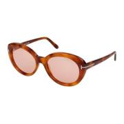 Stijlvolle zonnebril Ft1009 Tom Ford , Brown , Dames