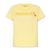 T-shirt met logo Moncler , Yellow , Dames