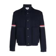 Dubbelzijdige Shawl Kraag Jas Thom Browne , Blue , Heren