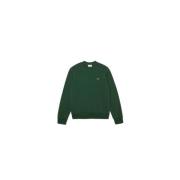 Comfortabele Crewneck Sweatshirt voor Mannen Lacoste , Green , Heren