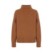 Bruine Cashmere Losvallende Coltrui Jil Sander , Brown , Dames