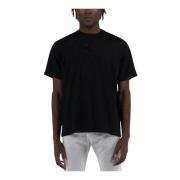 Klassiek Katoenen T-Shirt Burberry , Black , Heren