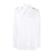 Witte Overhemden met Rozenapplicatie Valentino Garavani , White , Dame...