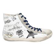 Francy Sneakers - Wit Grijs Geschreven Golden Goose , Multicolor , Her...