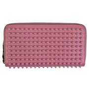 Pre-owned Leather wallets Christian Louboutin Pre-owned , Pink , Dames