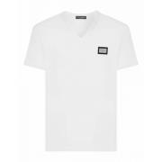 Essential V Neck T-Shirt Dolce & Gabbana , White , Heren