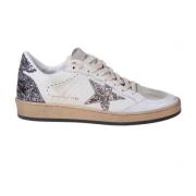 Witte Leren en Suède Sneakers Golden Goose , White , Dames