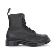 Zwarte Gehamerde Leren Pascal Mono Laars Dr. Martens , Black , Dames