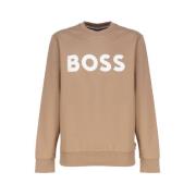 Klassieke Crewneck Sweatshirt Hugo Boss , Beige , Heren