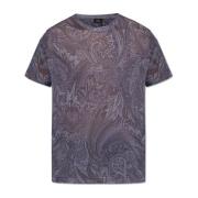 Bedrukt T-shirt Etro , Blue , Heren