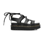 Platte Open Sandalen Dr. Martens , Black , Dames