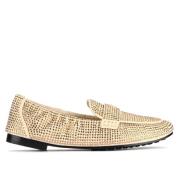 Suède Loafer met Kristallen Tory Burch , Beige , Dames