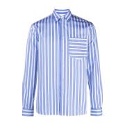 Blauw/Wit Gestreept Katoenen Overhemd JW Anderson , Blue , Heren
