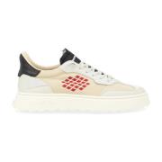 Cuprace Basket Sneaker in Beige en Wit Be Positive , Beige , Heren