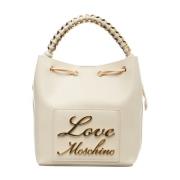Witte Bucket Bag Rugzak Love Moschino , White , Dames