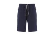 Blauwe Bermuda Shorts van Katoen met Elastische Taille Brunello Cucine...