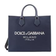 Blauwe Handtas met Verstelbare Schouderband Dolce & Gabbana , Blue , H...