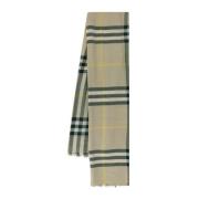 Wollen sjaal met rafelige randen Burberry , Beige , Dames