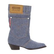 Denim Texano Laarzen Moschino , Blue , Dames