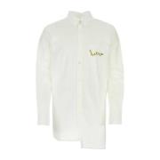 Witte Poplin Overhemd Lanvin , White , Heren