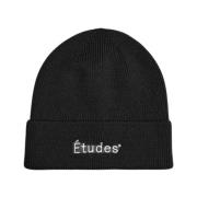 Stijlvolle Winter Beanie Muts Études , Black , Heren