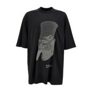 Zwart Grafisch Print T-shirt Rick Owens , Black , Heren