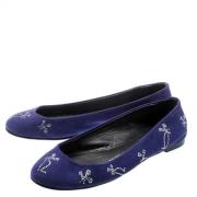 Pre-owned Suede flats Giuseppe Zanotti Pre-owned , Blue , Dames