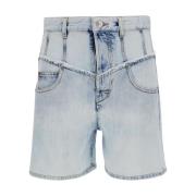 Hoge Taille Blauwe Shorts Isabel Marant , Blue , Dames
