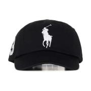 Zwarte hoeden met verstelbare leren band Polo Ralph Lauren , Black , H...