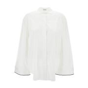 Witte Overhemd met Klassieke Kraag Brunello Cucinelli , White , Dames