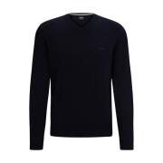 V-hals gebreide kleding voor mannen Boss Black , Blue , Heren