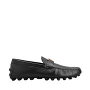 Gommino Bubble Leren Platte Schoenen Tod's , Black , Heren